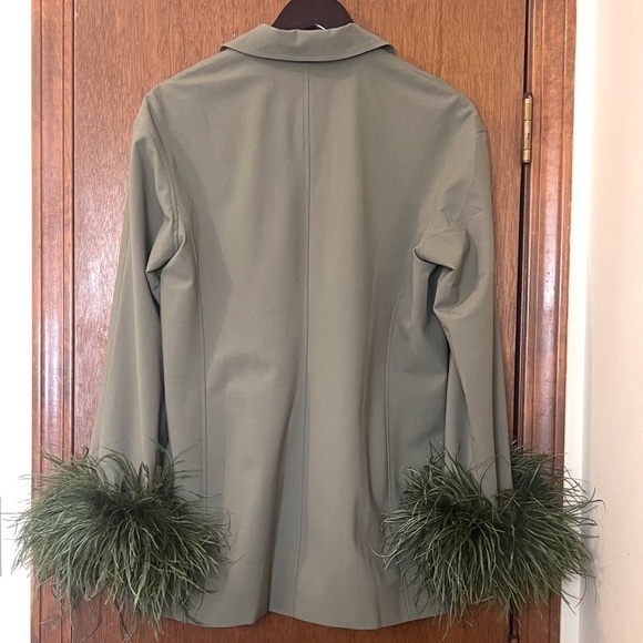 Sleeper Feather Blazer Girl With Pearl Button Jacket Sz S - Picture 4 of 8